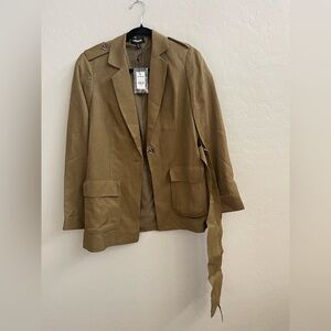 Express Women's Olive Blazer with Belt